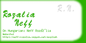 rozalia neff business card